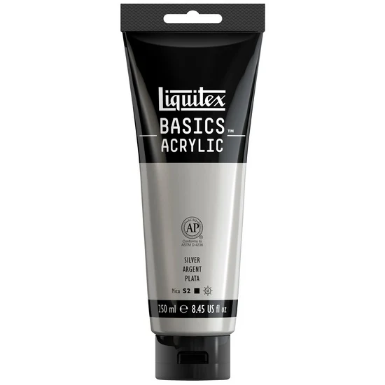 Basics acrylic - 8oz - silver