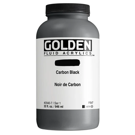 Acrylic fluid - 32 oz carbon black s1