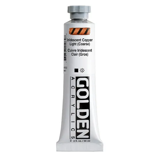 Acrylic heavy body - 2 oz iridescent lght copper coarse s8