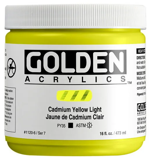 Acrylic heavy body - 16 oz cadmium yellow light s7