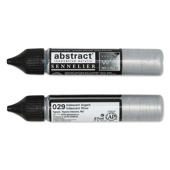 Acrylic marker - abstract - 27ml - iridescent silver