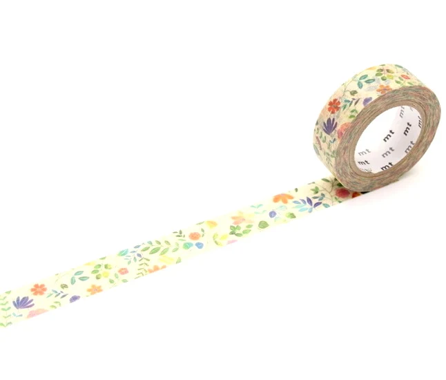 Washi Tape Watercolor Flowers - 15mm X 7m