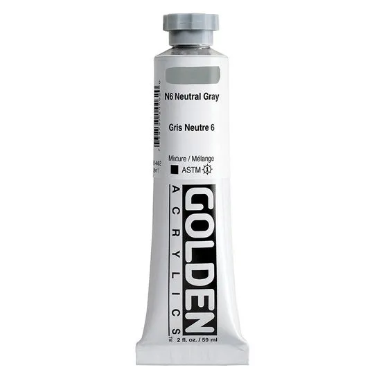 Acrylic heavy body - 2 oz neutral gray #6 s1