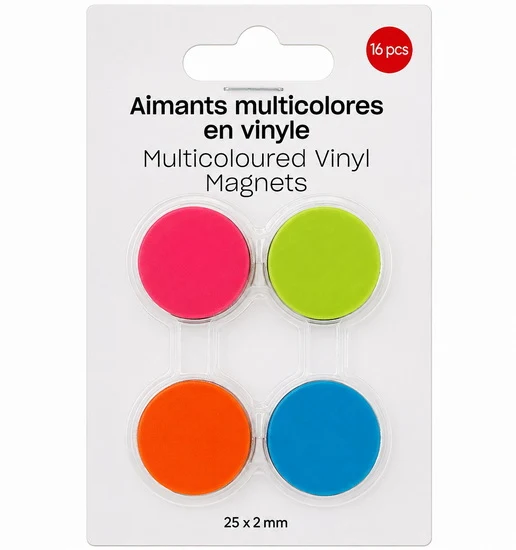 Vinyl Magnets asst colors 25x1mm (16)