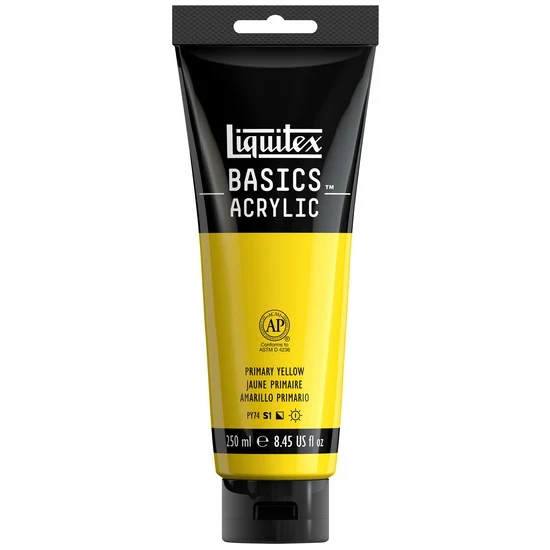 Basics acrylic - 8oz - primary yellow