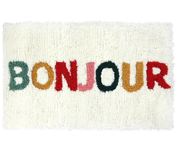 "Bonjour" Punch Needle Mat Kit