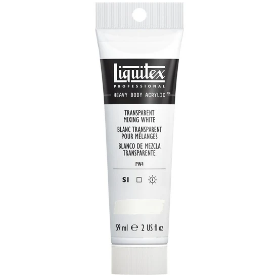 Acrylic hb - 2oz - transparent mixing white - s1