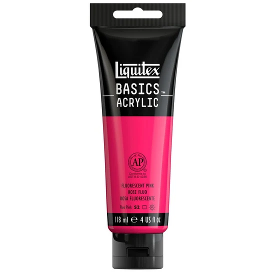 Basics acrylic - 4oz - fluorescent pink