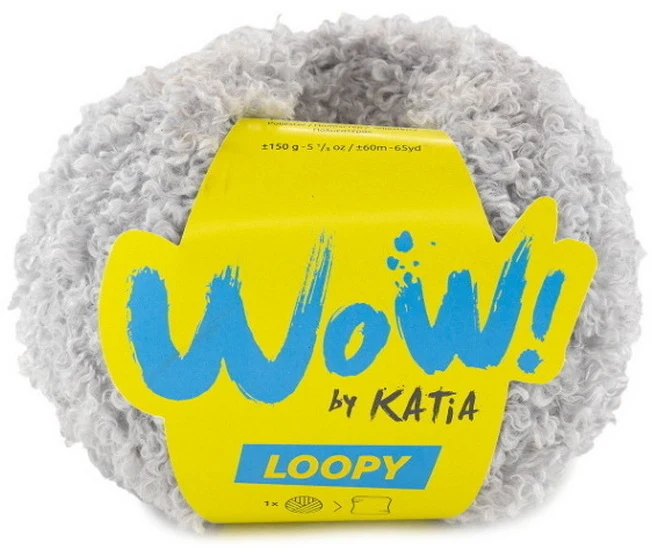 Wow Loopy Yarn Light Grey – 150g