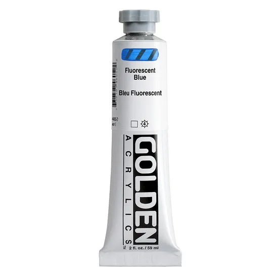 Acrylic heavy body - 2 oz fluorescent blue s5