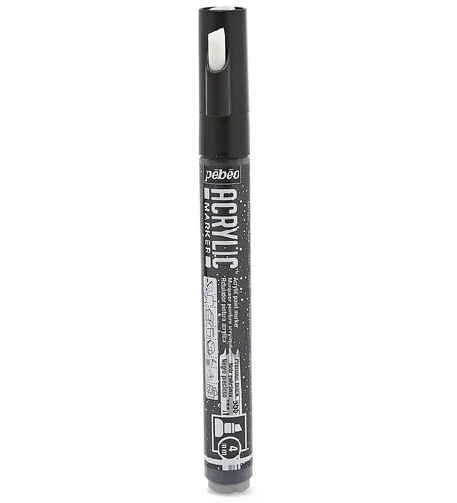 Acrylic marker - decomarker - chisel 4mm - precious black