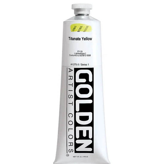Acrylic heavy body - 5 oz titanate yellow s1