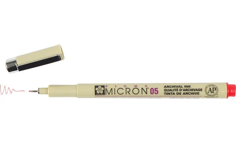 Pigma micron pen 0.45mm red
