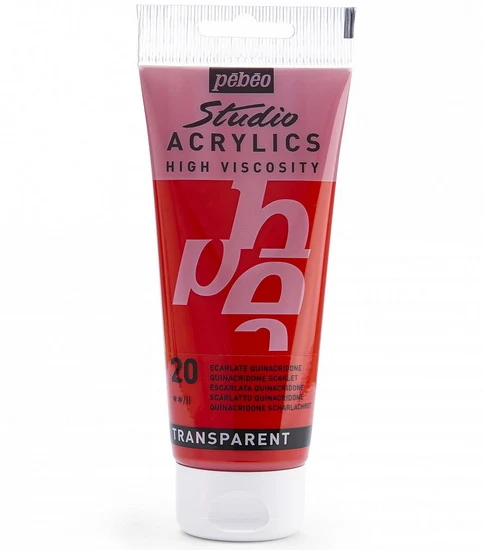 Acrylic hv - studio - 100ml - quinacridone scarlet