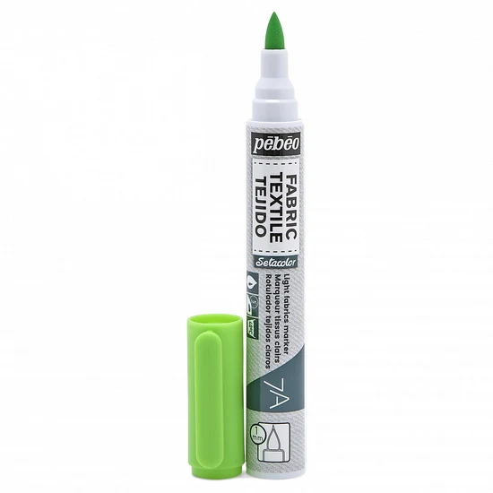 Textile marker - setacolor - light fabric - 1mm - fluo gree