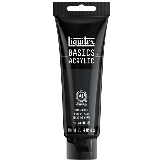 Basics acrylic - 4oz - mars black