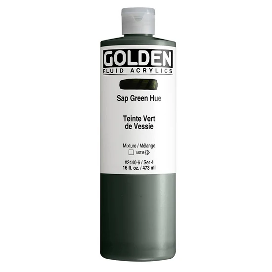 Acrylic fluid - 16 oz sap green s4