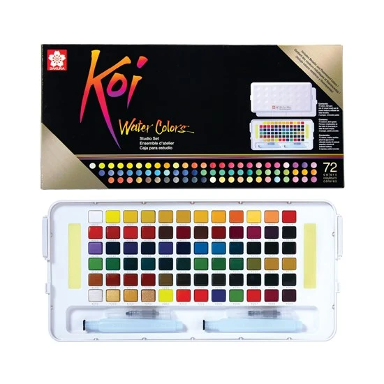 Set of 72 half-pans watercolor