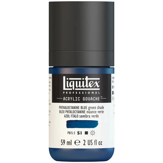 Acrylic gouache - 2oz - phthalocyanine blue green shade - s1