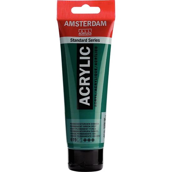 Amsterdam Acrylic Dark Permanent Green - 120ml