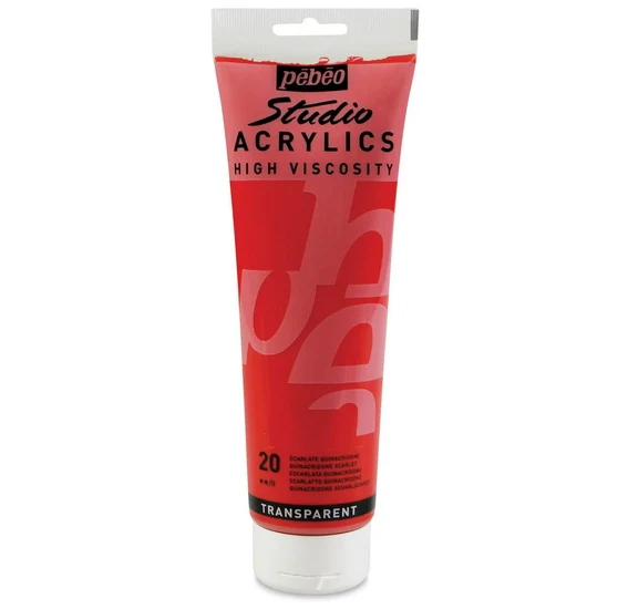 Acrylic hv - studio - 250ml - quinacridone scarlet