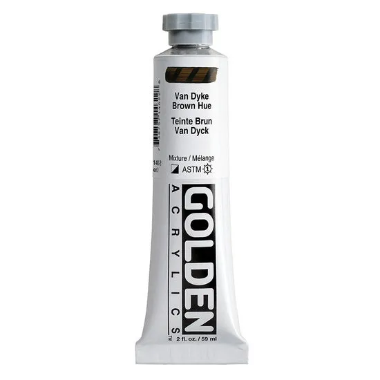 Acrylic heavy body - 2 oz van dyke brown hue s3