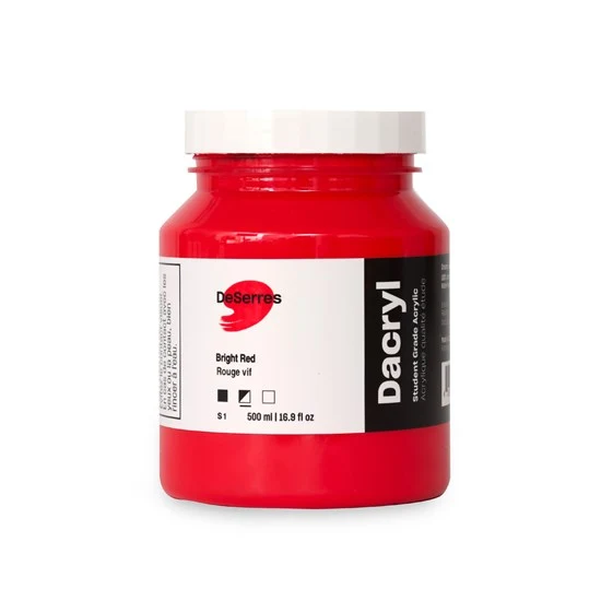 Dacryl Student-Grade Acrylic - High Viscosity - CADMIUM RED MEDI