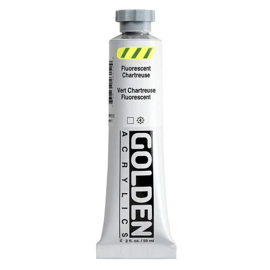 Acrylic heavy body - 2 oz fluorescent chartreuse s5
