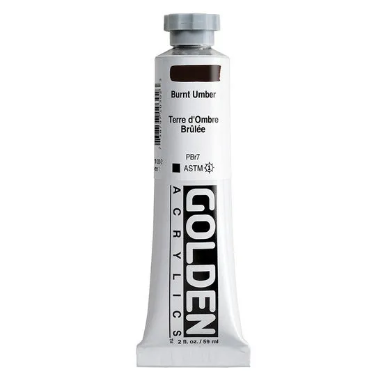 Acrylic heavy body - 2 oz burnt umber s1