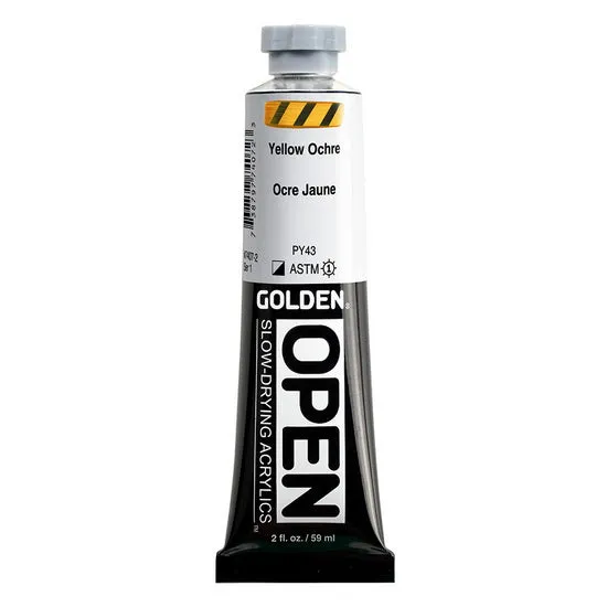 Acrylic open - 2 oz yellow ochre s1