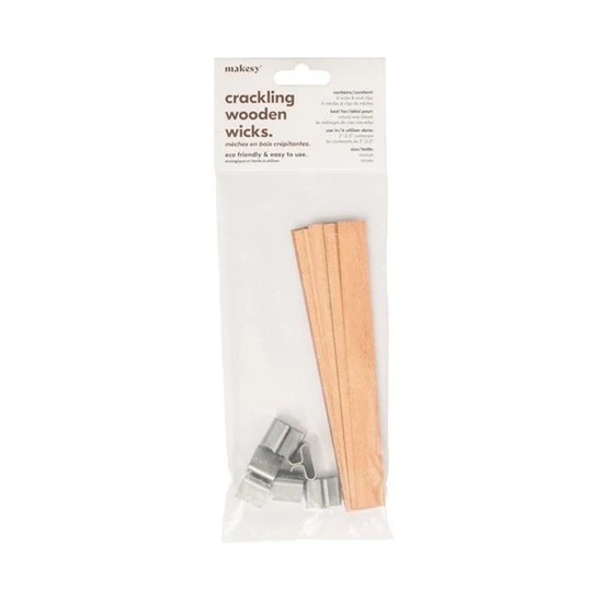 Crackling Wooden Wicks - Medium (6)