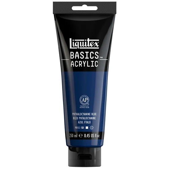 Basics acrylic - 8oz - phthalocyanine blue