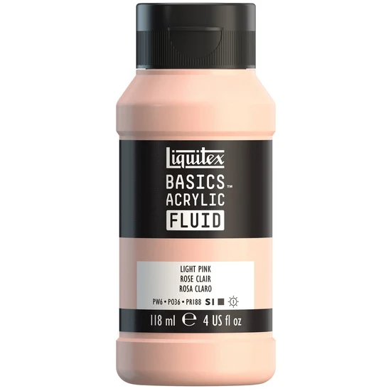 Basics fluid acrylic - 4oz - light portrait pink
