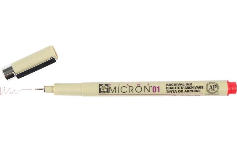 Pigma micron pen 0.25mm red