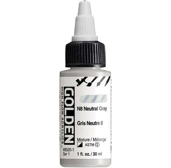 Acrylic high flow - 1 oz neutral gray #8 s1
