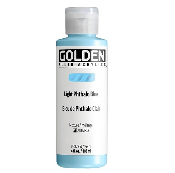 Acrylic fluid - 4 oz light phthalo blue s1