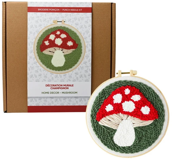Mushroom Home Decor Punch Needle Kit
