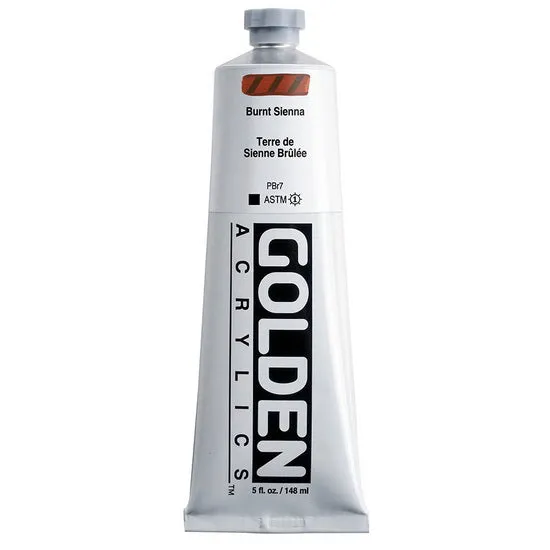 Acrylic heavy body - 5 oz burnt sienna s1