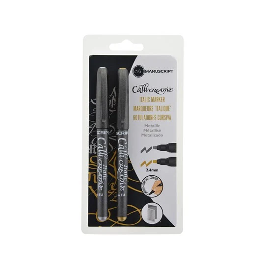 Set of 2 Metallic CalliCreative Markers