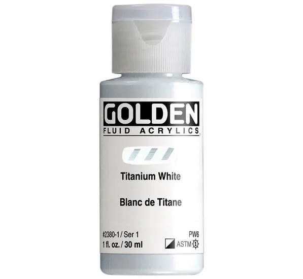 Acrylic fluid - 1 oz titanium white s1