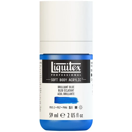 Soft body acrylic - 2oz - brilliant blue - s1