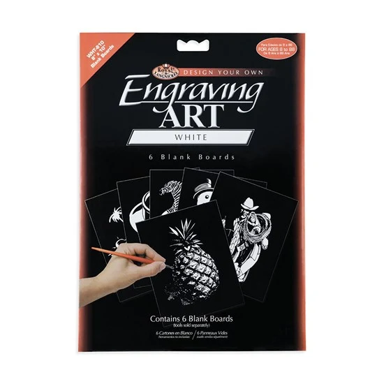 Set of 6 Engraving Boards Black And White