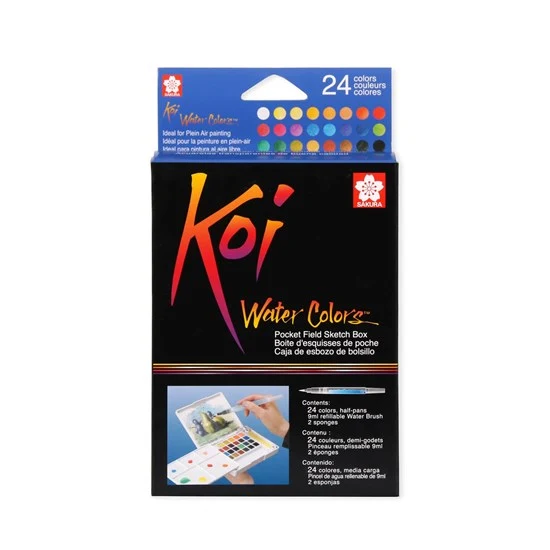 Set of 24 half-pans watercolor