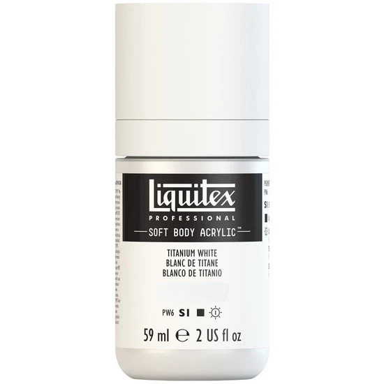 Soft body acrylic - 2oz - titanium white - s1