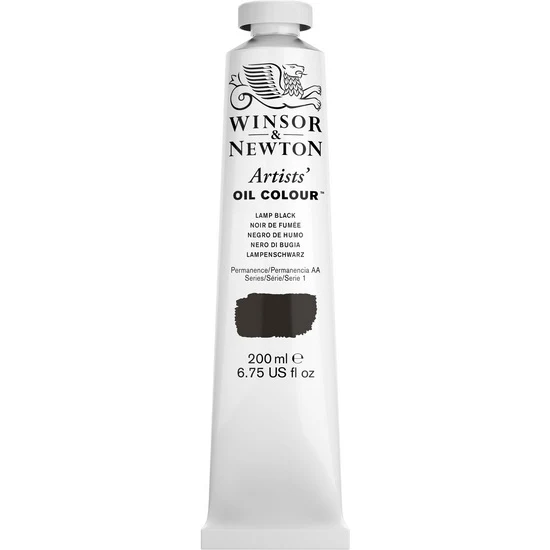 Artist oil - 200ml - lamp black - s1