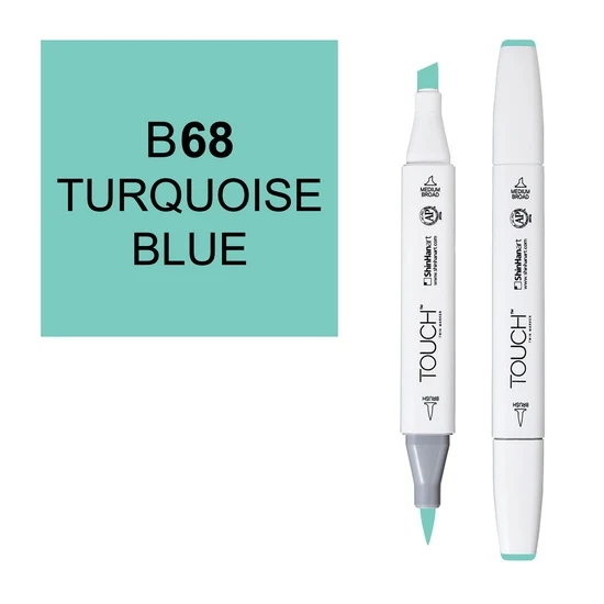 Touch Brush Marker Turquoise Blue