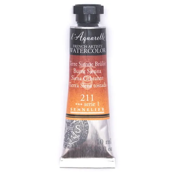 Watercolor tube - 10ml - burnt sienna - s1