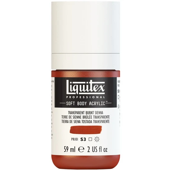 Soft body acrylic - 2oz - transparent burnt sienna - s3