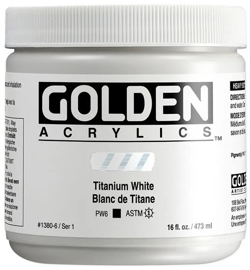 Acrylic heavy body - 16 oz titanium white s1