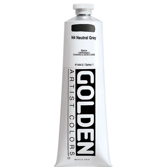 Acrylic heavy body - 5 oz neutral gray #4 s1